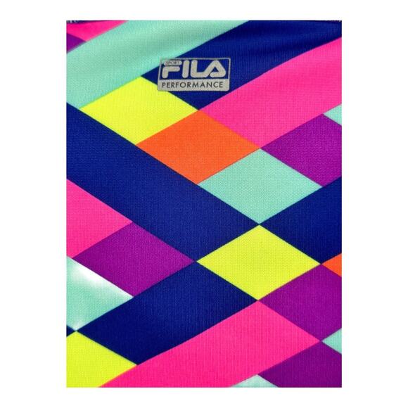 Fila Sport Jacket Womens Small 1/4 Zip Pullover Top‎ Bright Multi Gym Activewear - Picture 6 of 8